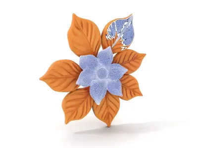 Ornamental Wooden Blossom model pack Low-poly 3D model