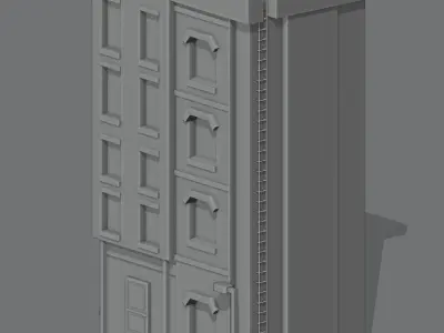 Low poly city building Game-ready Free low-poly 3D model