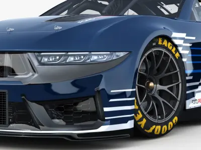 Nascar Mustang 2024 livey Template 3D model