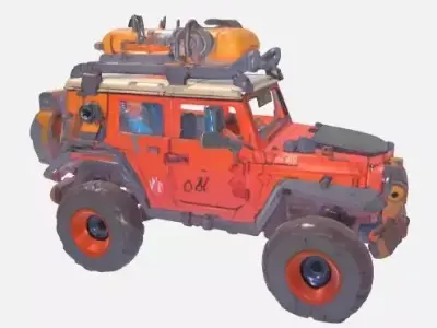 Futuristic Off-Road Vehicle  3D print model