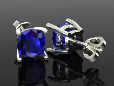 Women Diamond Earrings 3D print model