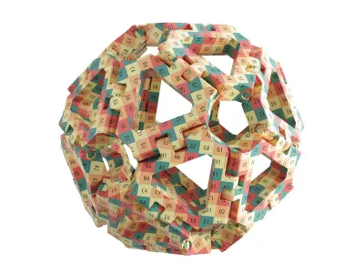 Geometric sculpture Icosahedron 3D model