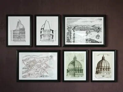 Pictures engraving 3D model