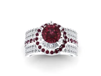 SOLITAIRE DIAMOND RING 3D MODEL 3D print model