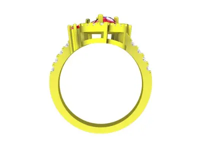 A7479 Fashion Diamond Women Ring 3D Model 3D print model