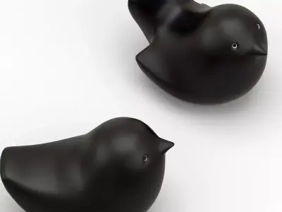 Animals cat salt and pepper shakers 3D model