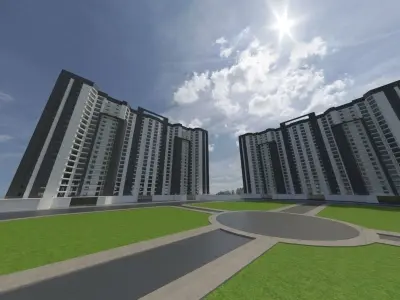 Residential apartments 3D model