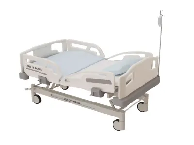 Hospital Bed High Quality 3D model Low-poly 3D model