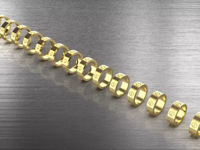 Ring All sizes  3D print model