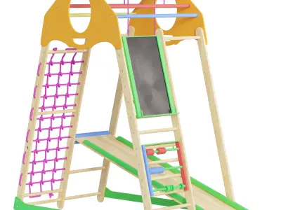 Childrens sports bunk BambinoWood Plus 3D model