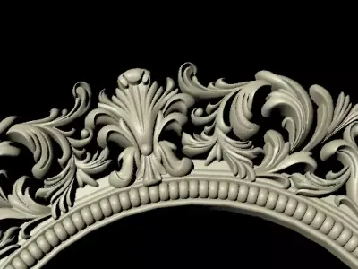 carved frame for mirror 3D model purchase