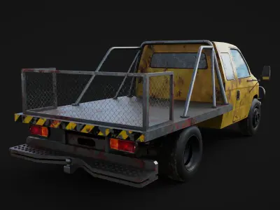 rusted truck car Low-poly 3D model