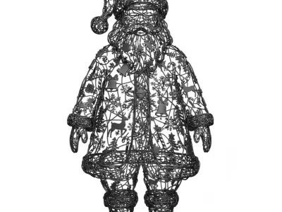 3D Santa Claus Christmas Elements Model 3D print model