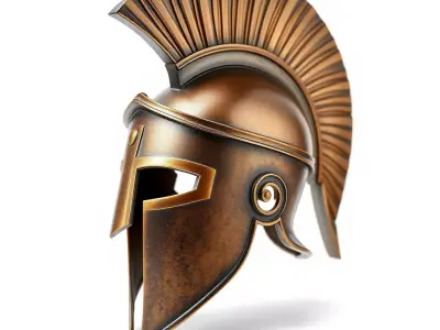 Ancient Greek Spartan Helmet D Model Pack Low-poly 3D model