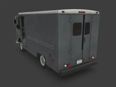 Step Van Low-poly 3D model