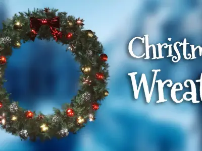 Christmas Wreath  Low-poly 3D model