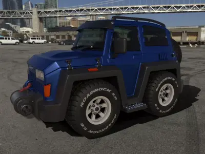 Jeep-Q8 Choro-Q Style 3D print model