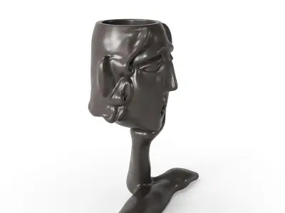 Abstract Figure Statue Pot 2 3D model