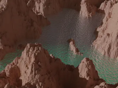 Diving into the World-  Realistic 3D Animation of Canyon Free 3D model
