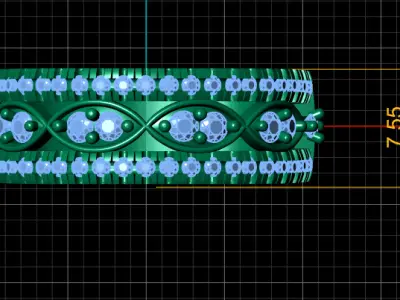 MODERN LUXURY RING 3D PRINTABLE MODEL 3D print model