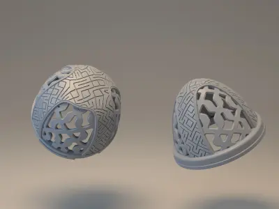 Easter egg with carved ornament - Nummer 02 3D print model