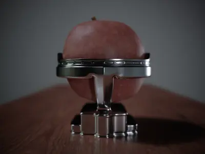 Orbit Apple Holder - Modern Fruit Display Stand Decor 3D print model