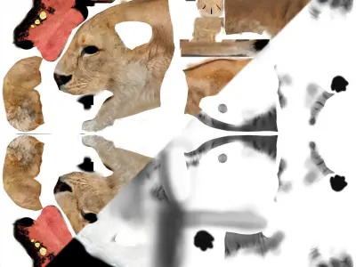 Lion animation 3D model