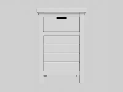 Set Of Coasted Bedside Table 3D model