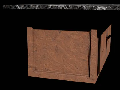 Kitchen Island Low-poly 3D model