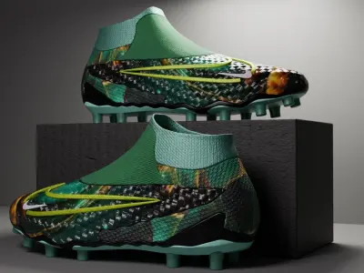 Nike boots green 3D model