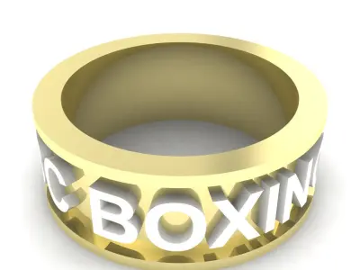 BOXING CHEMP Gold ring box 3D print model 3D print model