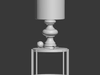 Jasmine Glass Floor and Table Lamp  3D model