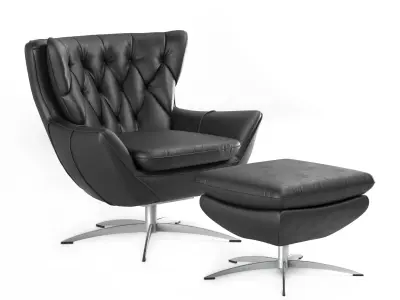 Pottery Barn Wells Swivel Armchair 3D model