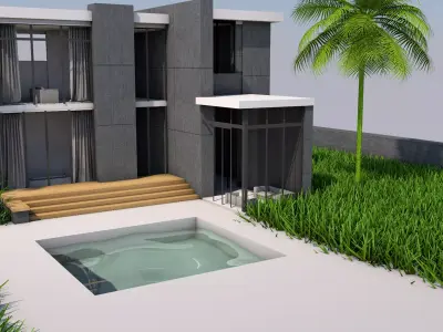 A Modern Building Free 3D model