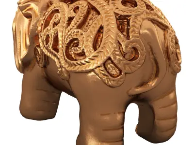 Elephant figurine 3D model