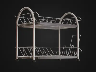Dish drainer 01 Low-poly 3D model