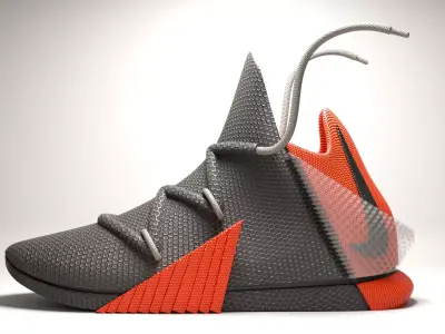 Nike Shoe - Orange 3D model