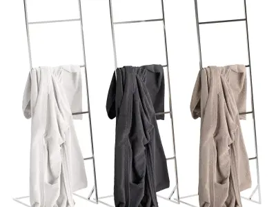 Bathrobe Hanging Set 07 3D model