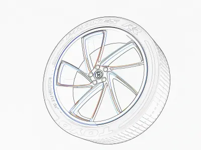 Sports Car Alloy Low-poly 3D model