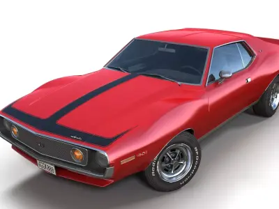 AMC Javelin 1971 Low-poly 3D model