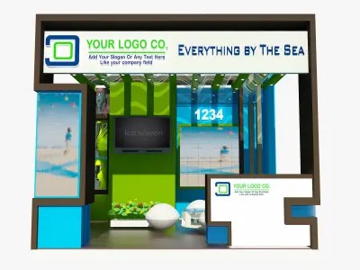  Booth Exhibition Stand a486  3D model
