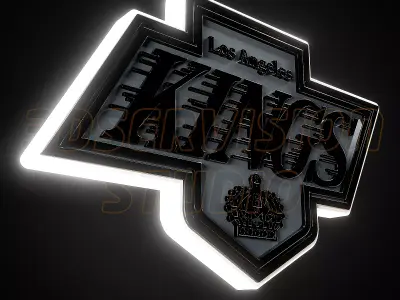 Los Angeles Kings logo 3D model