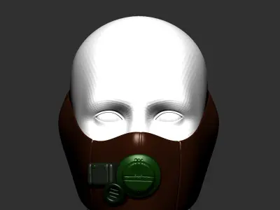 gas mask helmet scifi high poly sculpt  ver 1 3d printable  3D model
