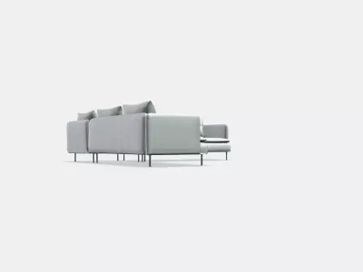SODERHAMN Corner sofa 6-seat 1 Low-poly 3D model
