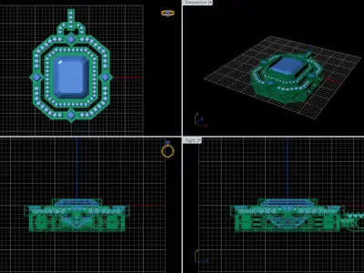 EMERALD PENDANT 3D print model