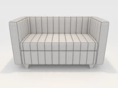Sofa 2 Seater 4 3D model