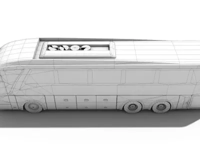 Highway Bus Low-poly 3D model