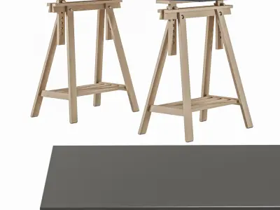 Working table IKEA MALSKYTT MITTBACK LAGKAPTEN 3D model