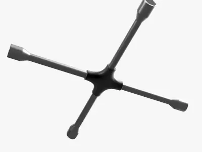 Cross Wheel Spanner 3D model