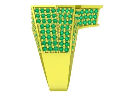 Luxury Pave Diamond Star Ring 3D Model 4059  3D print model